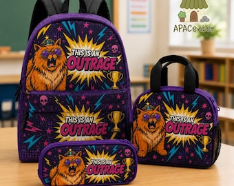 This is an outrage Dungeon Crawler Carl Backpack, Princess Donut And Mongo, Princess Donut and Mongo Tee Fantasy Book Reader Bookish Merch