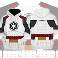 StarWars Trooper Samurai 3D Full Over Print Hoodie, Halloween Costume, Starwars Cosplay Sweatshirt, Stormtrooper Halloween Cosplay Outfit product logo
