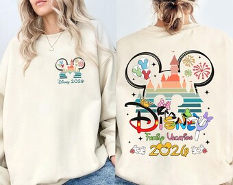 Disneyworld 2026 Family Trip Shirt, Family Disneytrip Matching Shirts, Personalized Disneyland T-shirt, Family Vacation Trip Shirt