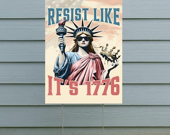 Reject Kings Since 1776 Sign, Protest Garden Sign, Pro Democracy Flag, Anti MAGA Anti Trump, June 14 2025 Sign Digital File Print