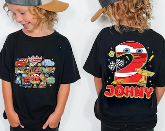 Personalized Cars Birthday Shirt, Lightning McQueen Birthday Boy Shirt, Cars Birthday Party, Custom Boy Birthday Shirt, Disneyland Bday