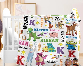 Personalized Toy Story Movie Fleece Blanket, Toy Story Blanket, Personalized Blanket, Toy Story, Disneyland Blanket Throw Blanket Couch Sofa