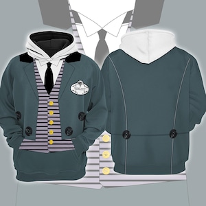 Haunted Mansion Butler 3D All Over Print Tee Sweatshirt Hoodie, Halloween Haunted Mansion Costume, Halloween Horror Movie Character Cosplay
