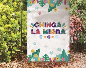 Anti-Trump 'Chinga La Migra' Garden Flag, Anti Deportation, Political Statement Flag Pro Choice Flag, Anti Trump Sign, Political Garden Flag