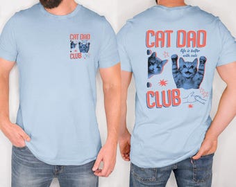Comfort Colors Cat Dad Club T-Shirt, Cat Dad Club Shirt, Funny Cat Lover Gift, Pet Lovers Shirt, Funny Cat Dad Shirt, Father's Day Gift
