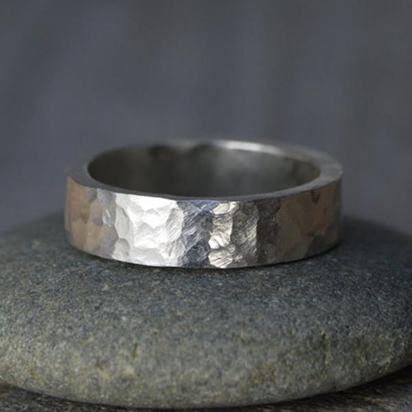 Rustic Wedding Ring - Etsy