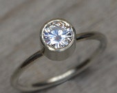 Moissanite Engagement Ring, Diamond Alternative Engagement Ring, Made To Order