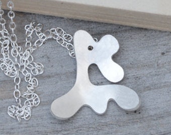 Deer Necklace in Sterling Silver, Silver Animal Necklace