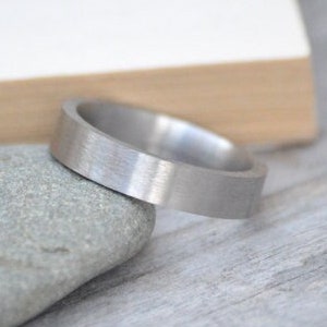 Comfort Fit Wedding Band, 4mm Wide Wedding Band, Handmade Wedding Ring