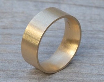 Comfort Fit Wedding Band, Yellow Gold Wedding Ring, Man's Wedding Band in 4mm, 5mm, 6mm or 8mm