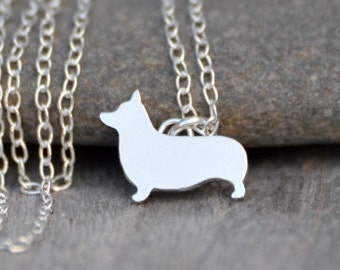 Corgi Necklace in Sterling Silver