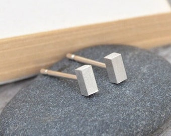 Little Stick Stud Earrings, Simple Bar Ear Posts