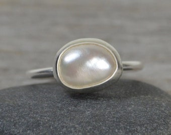 Freshwater Pearl Ring, June Birthstone Ring