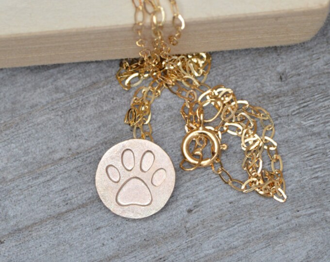 9ct gold paw print earrings