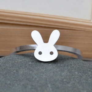 Rabbit Ring in Sterling Silver, Silver Bunny Ring