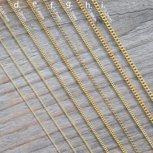 Curb Chain in 9ct Yellow Gold, Yellow Gold Chain, Yellow Gold Chain Necklace, DIY Necklace