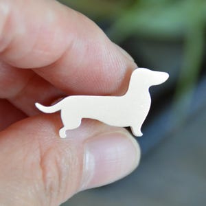 Dachshund Cufflinks in Sterling Silver, Silver Sausage Dog Cufflinks, Personalized Dachshund Cufflinks