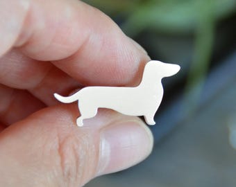 Sterling Silver Dachshund Cufflinks: Personalized Sausage Dog Jewelry