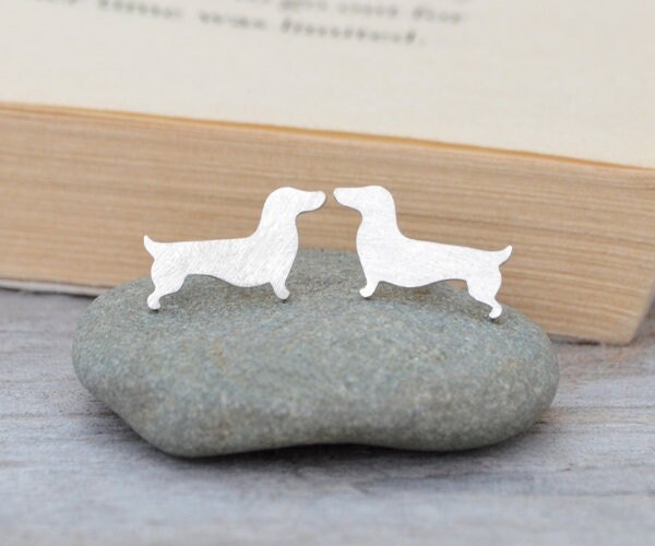 dachshund stud earrings