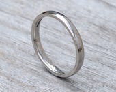 2mm Platinum Wedding Band, 3mm Platinum Wedding Ring, Simple Wedding Ring, Ring for the Bride