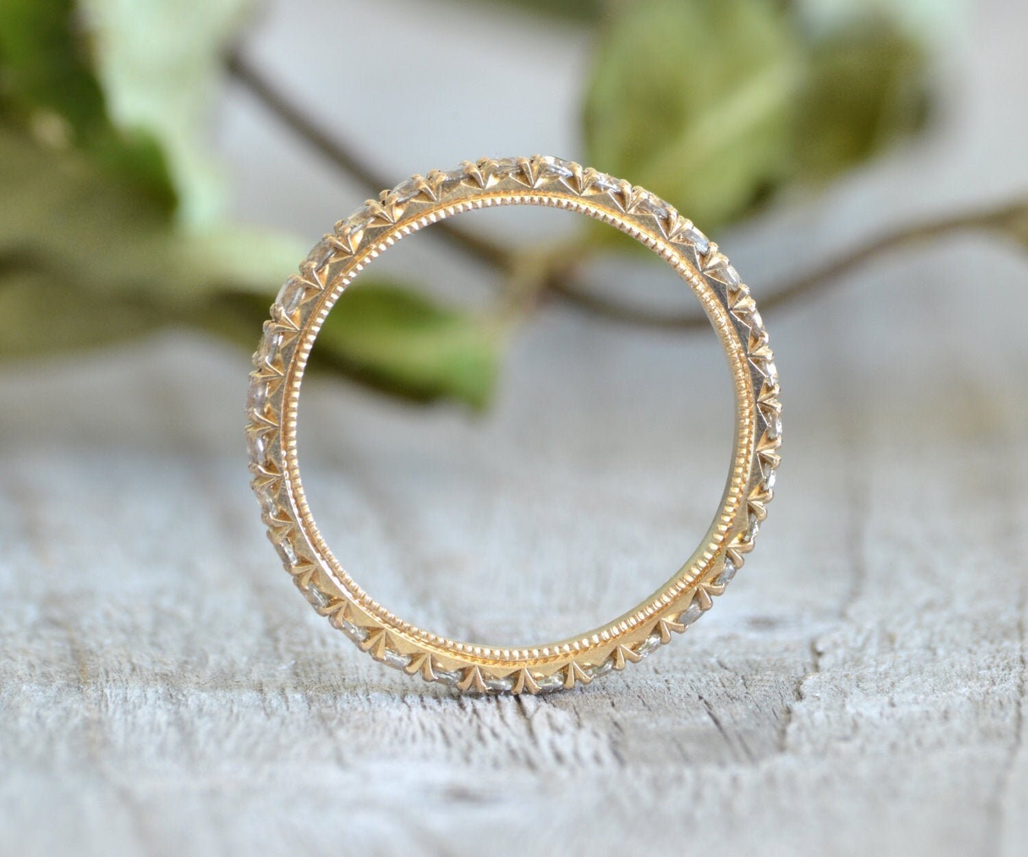 Full Eternity Ring with Colourless Sapphires, White Sapphire Eternity