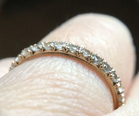 Colourless Sapphire Eternity Ring White Sapphire Eternity Ring