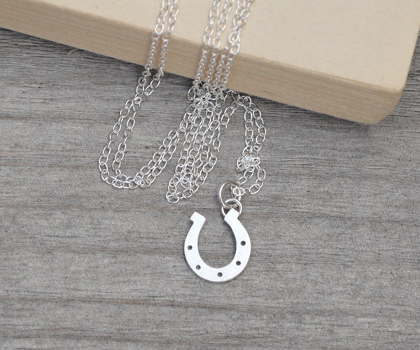Lucky Horseshoe Necklace in Sterling Silver Lucky Gift Etsy