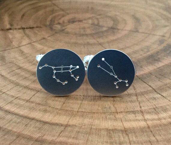Boutons De Manchette Constellation Lion (Leo) - Marque Edelmanchet, Neuf Avec étiquettes