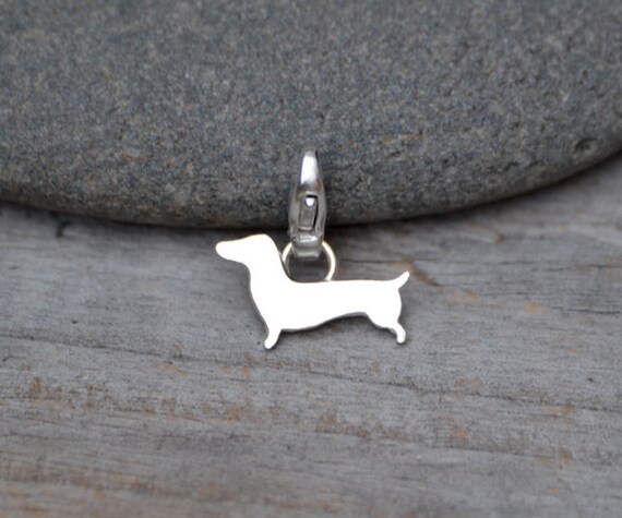 Dachshund Charm in Sterling Silver Silver Sausage Dog Charm Etsy Canada