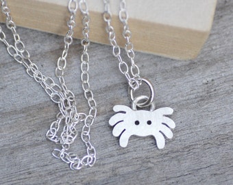 Spider Necklace in Sterling Silver, Silver Spider Necklace