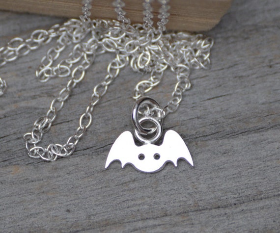 Bat Necklace in Sterling Silver Silver Bat Necklace Etsy Australia