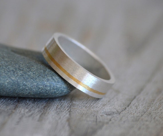 Inlay on sale wedding band