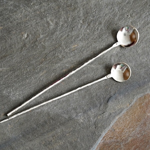 Solid Sterling Silver Spoon, Hand Forged Silver Spoon, Handmade Silver Spoon, Seasoning Spoon, Spice Spoon