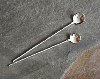 Coffee Spoon in Solid Sterling Silver, Hand Forged Spoon, Handmade Silver Seasoning Spoon, Hallmarked Silver Spoon, Spice Spoon