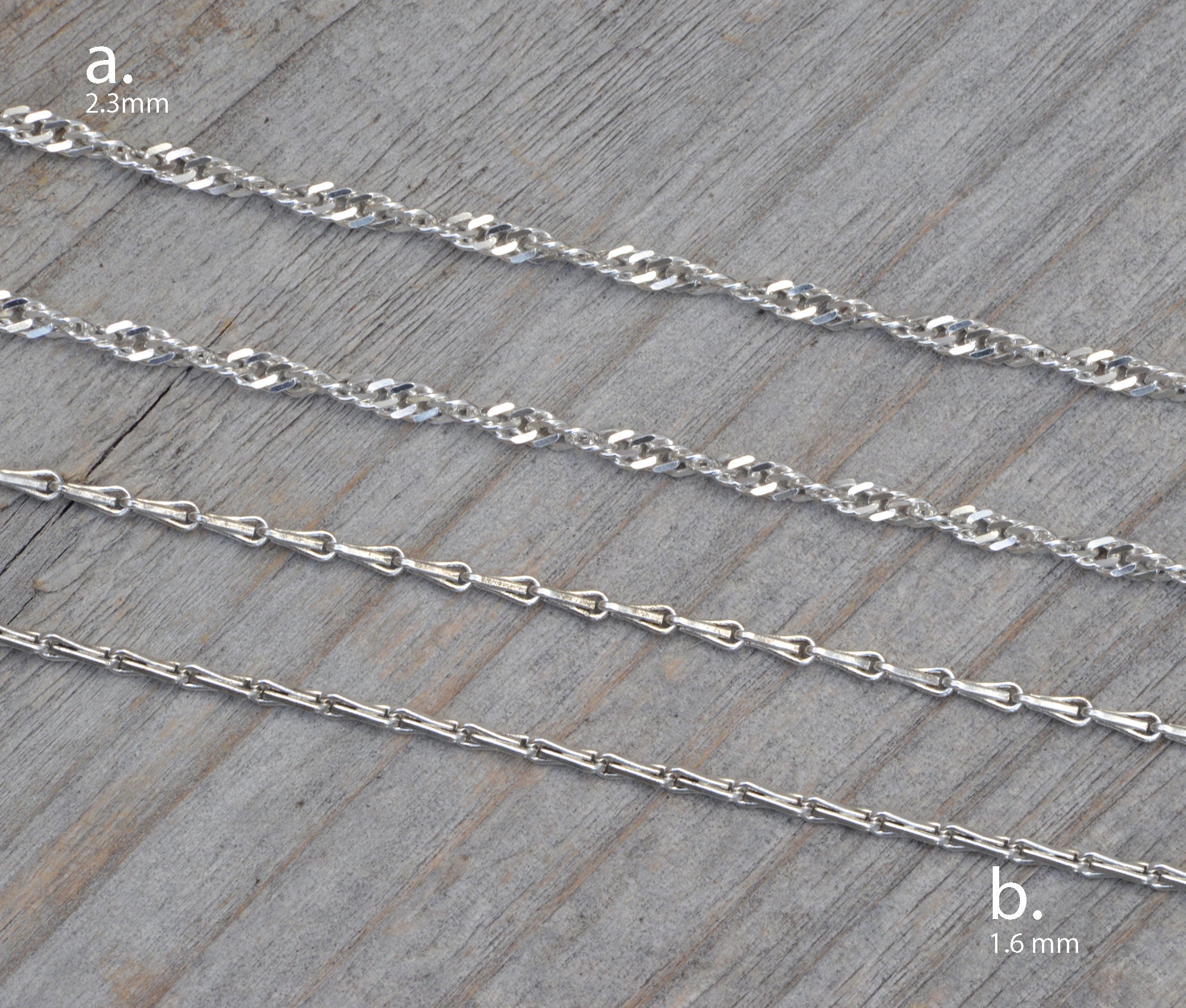 Silver Barleycorn Chain Silver Twisted Curb Chain Silver - Etsy