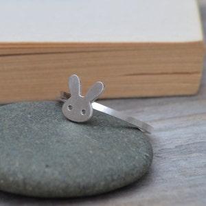 Rabbit Ring in Sterling Silver, Silver Bunny Ring image 2