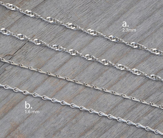 Silver Barleycorn Chain Silver Twisted Curb Chain Silver - Etsy
