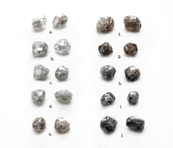 Grey diamond deals stud earrings