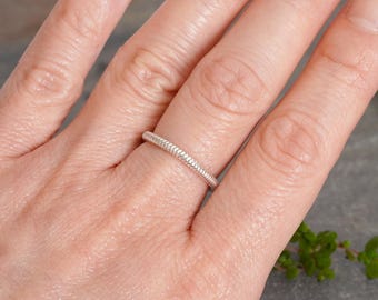 Snake Chain Ring in Sterling Silver, Chain Ring, Made to