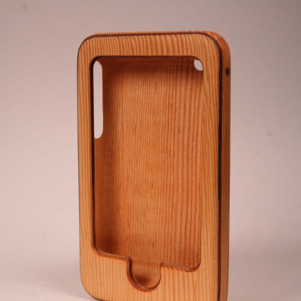 FIR CASE with WALNUT STRIPE for iPHONE 3G or 3Gs