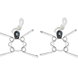 Small Adjustable Plate Hanger 2-Pack: 9-13" Wall Display,  Steel Wall Mount with Silicone Hooks
