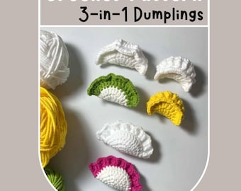 Puede incluir: Patrón de crochet para 3 en 1 albóndigas. El patrón incluye instrucciones para hacer albóndigas blancas, verdes y amarillas.