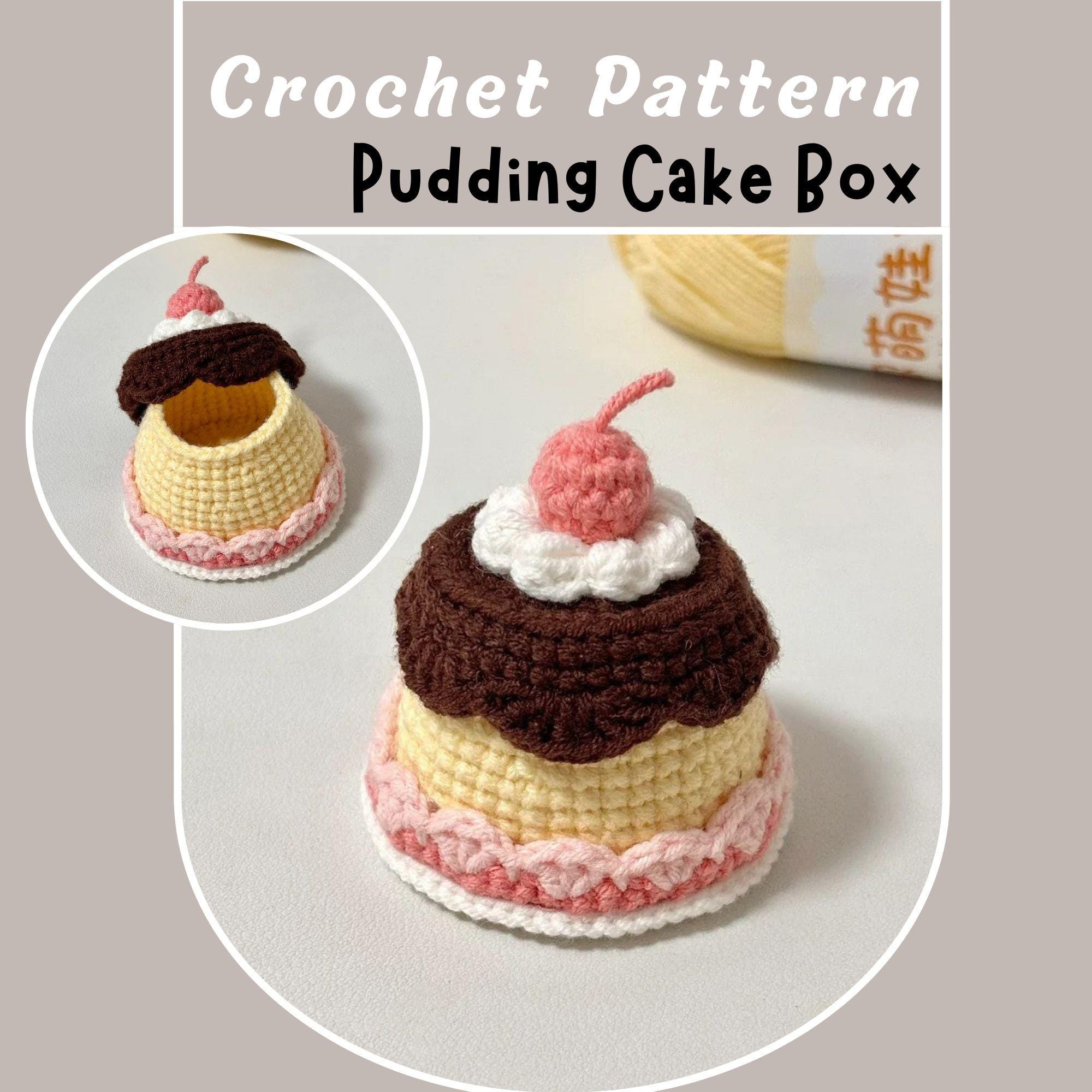 Pudding Cake Box Crochet Pattern Cheese Choco Cream Cake With