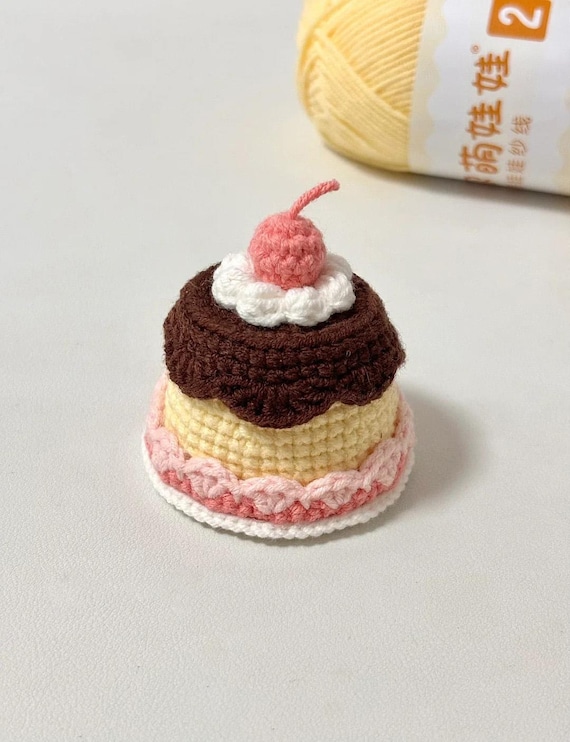 Pudding Cake Box Crochet Pattern Cheese Choco Cream Cake With