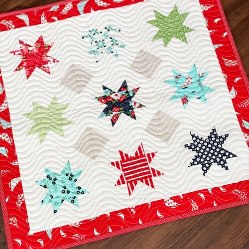 Summer Star Mini Quilt PDF Pattern Etsy