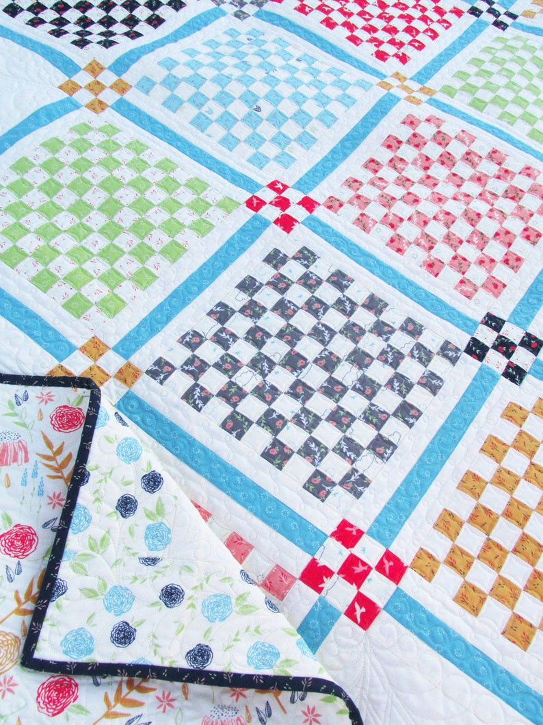 Patchwork Garden Quilt Paper Pattern Etsy