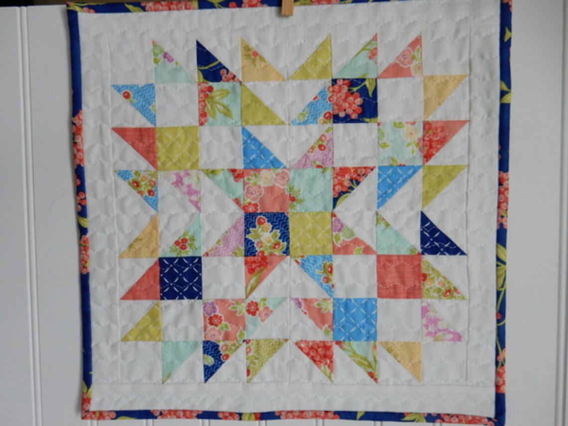 Summer Star Mini Quilt Paper Pattern Etsy