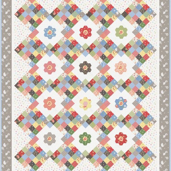 Emma's Garden Quilt Pattern QLD218 - PDF