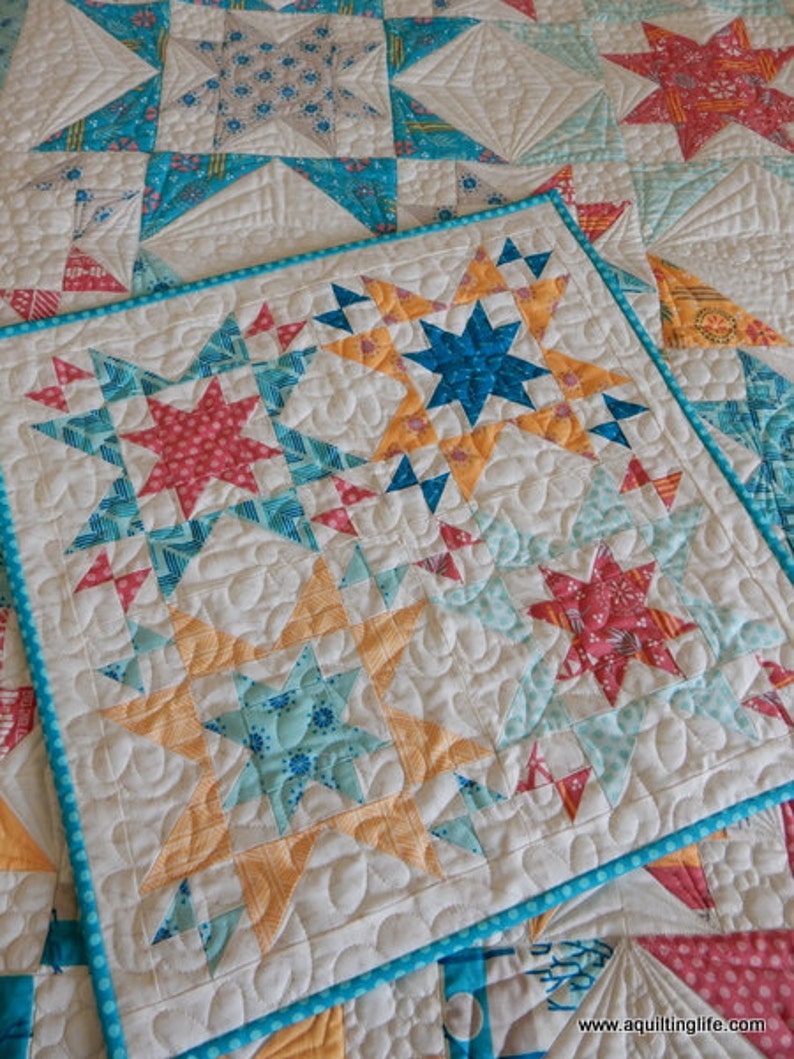 PDF Pattern for Star Bright Mini Quilt image 2