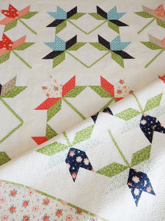 The Lily Quilt PDF Pattern 180 Etsy